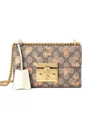 Padlock small berry shoulder bag