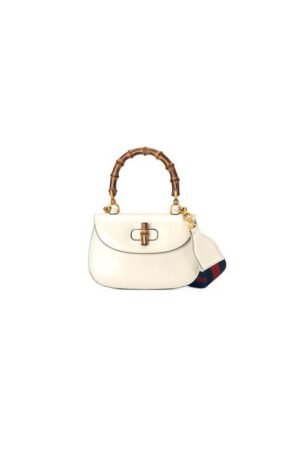 GUCCI BAMBOO 1947 JUMBO GG SMALL TOP HANDLE BAG