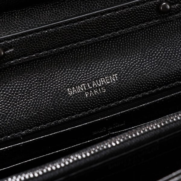 Saint Laurent Chain-strap YSL-plaque grained-leather wallet - Image 7